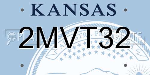 2MVT32 Kansas License Plate