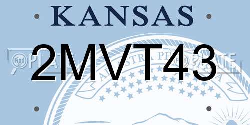 2MVT43 Kansas License Plate