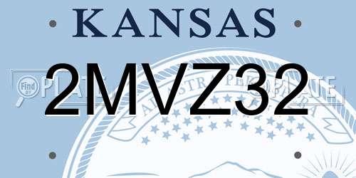 2MVZ32 Kansas License Plate