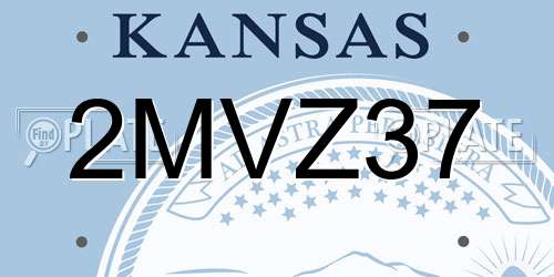 2MVZ37 Kansas License Plate