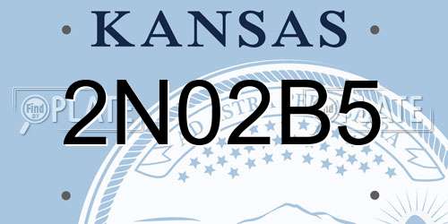 2N02B5 Kansas License Plate