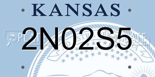 2N02S5 Kansas License Plate