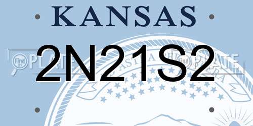 2N21S2 Kansas License Plate