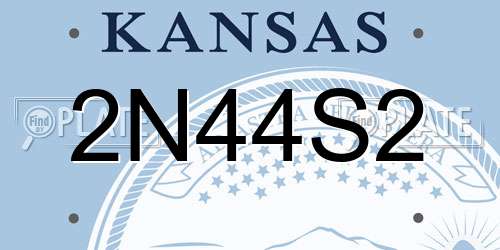 2N44S2 Kansas License Plate