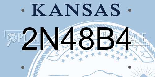 2N48B4 Kansas License Plate