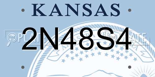 2N48S4 Kansas License Plate