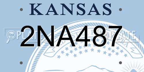 2NA487 Kansas License Plate
