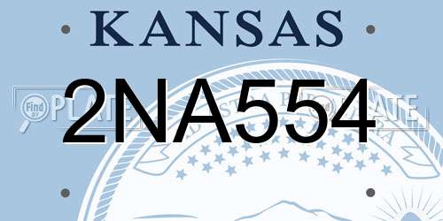 2NA554 Kansas License Plate