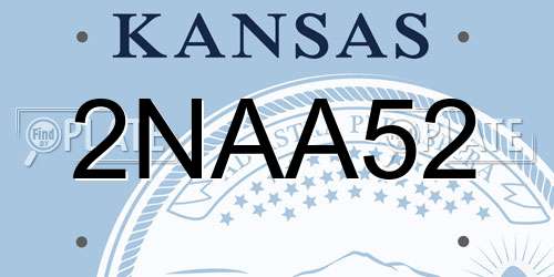 2NAA52 Kansas License Plate
