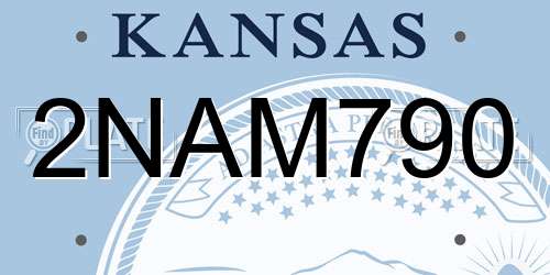 2NAM790 Kansas License Plate