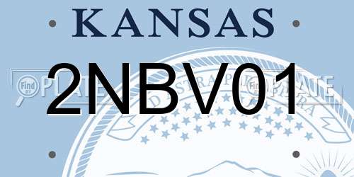 2NBV01 Kansas License Plate