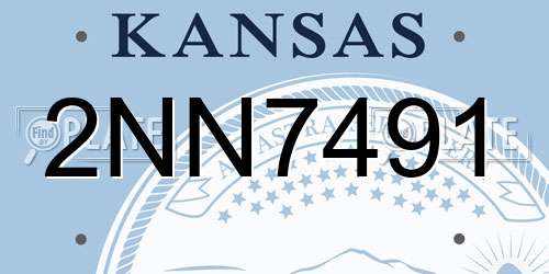 2NN7491 Kansas License Plate
