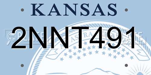 2NNT491 Kansas License Plate
