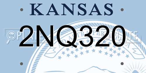2NQ320 Kansas License Plate