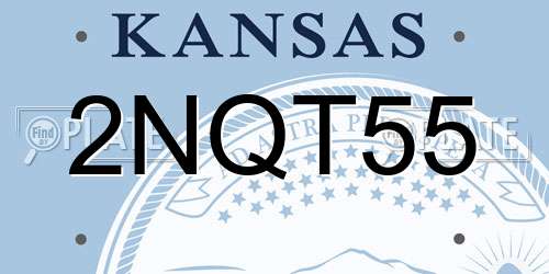 2NQT55 Kansas License Plate