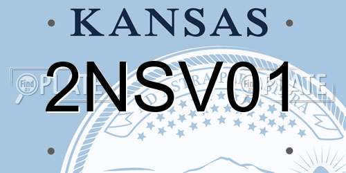 2NSV01 Kansas License Plate