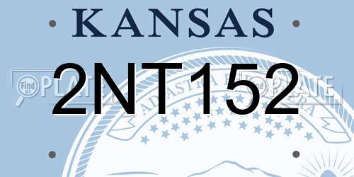 2NT152 Kansas License Plate