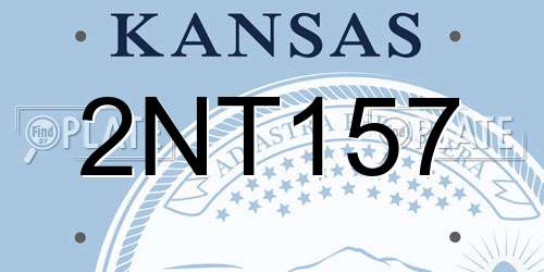 2NT157 Kansas License Plate