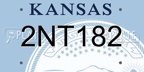 2NT182 Kansas License Plate
