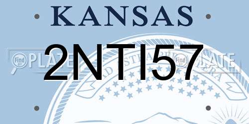 2NTI57 Kansas License Plate