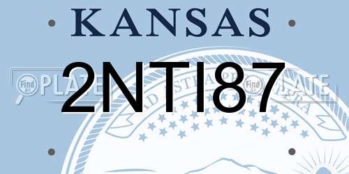 2NTI87 Kansas License Plate