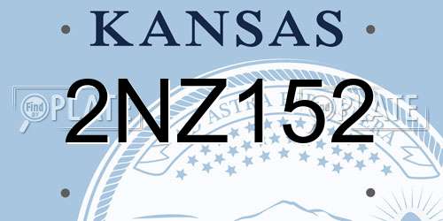 2NZ152 Kansas License Plate