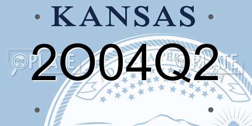 2O04Q2 Kansas License Plate