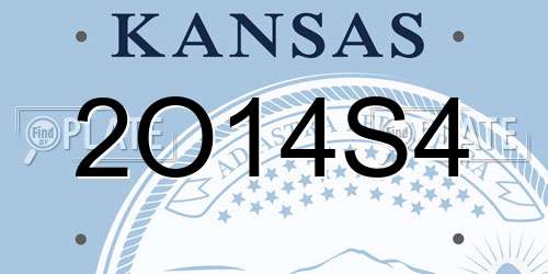 2O14S4 Kansas License Plate