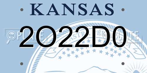 2O22D0 Kansas License Plate