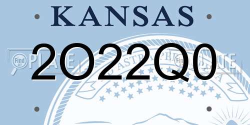 2O22Q0 Kansas License Plate