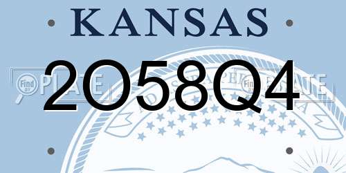 2O58Q4 Kansas License Plate