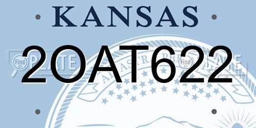 2OAT622 Kansas License Plate