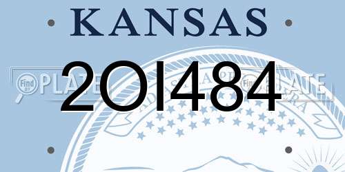 2OI484 Kansas License Plate