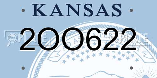 2OO622 Kansas License Plate
