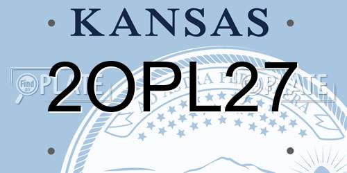 2OPL27 Kansas License Plate