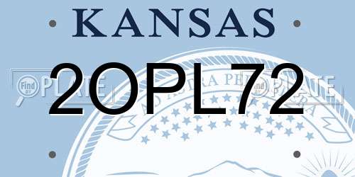 2OPL72 Kansas License Plate