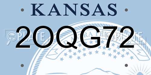 2OQG72 Kansas License Plate