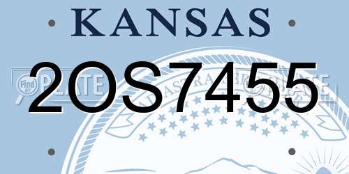 2OS7455 Kansas License Plate