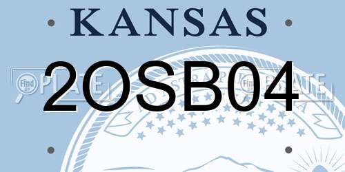2OSB04 Kansas License Plate