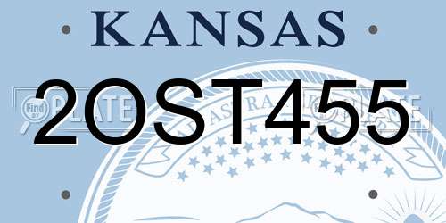2OST455 Kansas License Plate