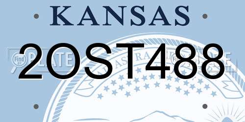 2OST488 Kansas License Plate
