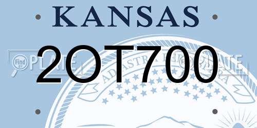 2OT700 Kansas License Plate