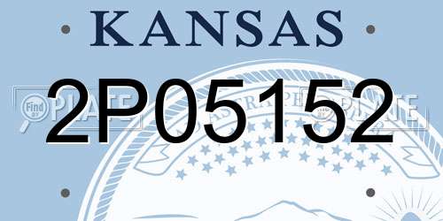 2P05152 Kansas License Plate