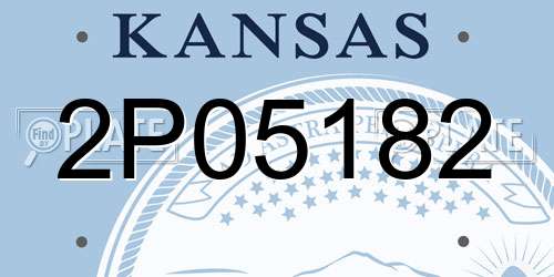 2P05182 Kansas License Plate