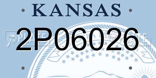 2P06026 Kansas License Plate