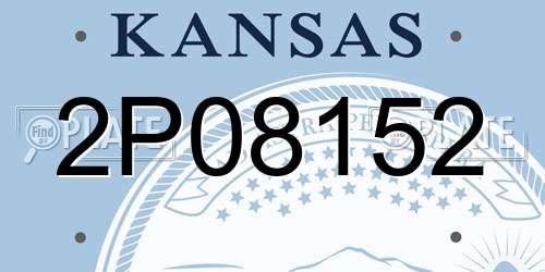 2P08152 Kansas License Plate