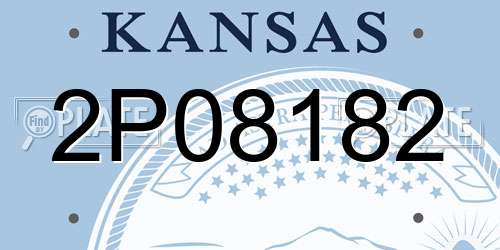 2P08182 Kansas License Plate