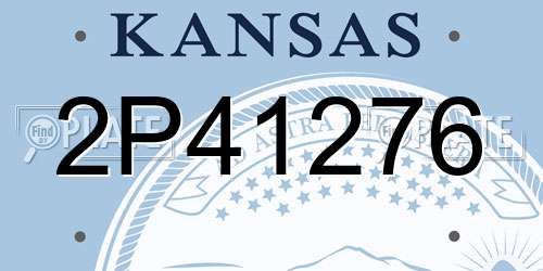 2P41276 Kansas License Plate