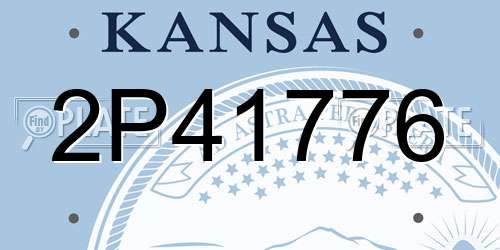 2P41776 Kansas License Plate