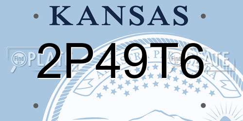 2P49T6 Kansas License Plate
